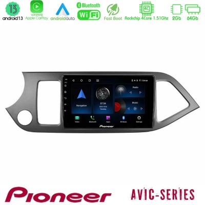 Pioneer AVIC 4Core Android13 2+64GB Kia Picanto Navigation Multimedia Tablet 9