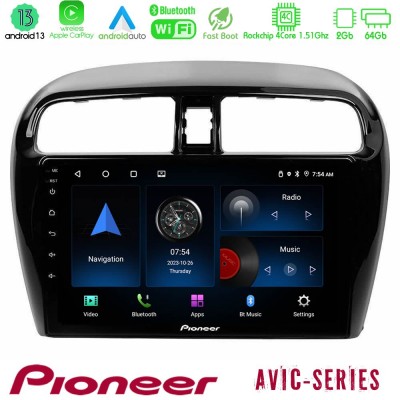 Pioneer AVIC 4Core Android13 2+64GB Mitsubishi Space Star 2013-2016 Navigation Multimedia Tablet 9
