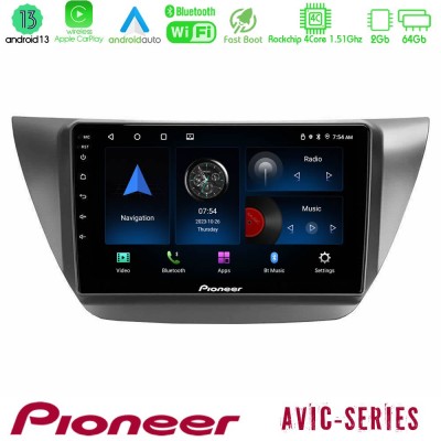 Pioneer AVIC 4Core Android13 2+64GB Mitsubishi Lancer 2004 – 2008 Navigation Multimedia Tablet 9