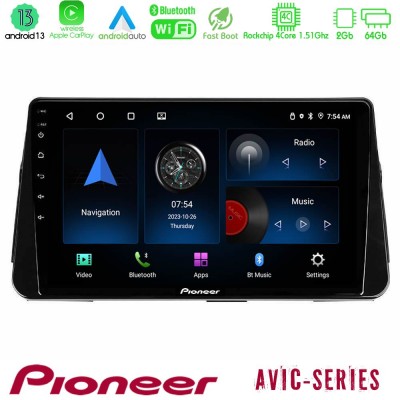 Pioneer AVIC 4Core Android13 2+64GB Nissan Micra K14 Navigation Multimedia Tablet 10