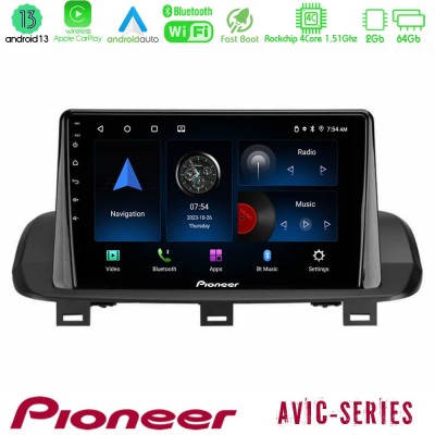 Pioneer AVIC 4Core Android13 2+64GB Nissan Qashqai J12 & X-Trail T33 Navigation Multimedia Tablet 10