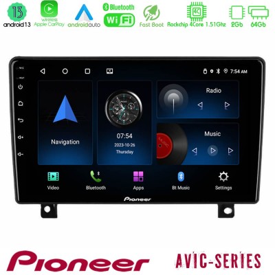 Pioneer AVIC 4Core Android13 2+64GB Opel Astra H Navigation Multimedia Tablet 9
