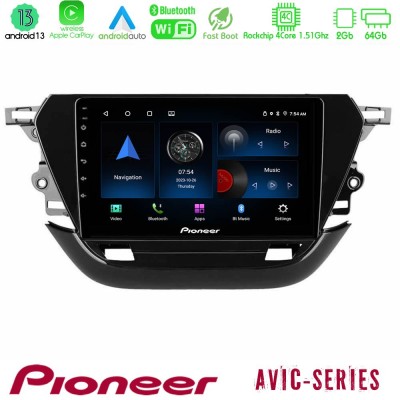 Pioneer AVIC 4Core Android13 2+64GB Opel Corsa F 2019-2023 Navigation Multimedia Tablet 9
