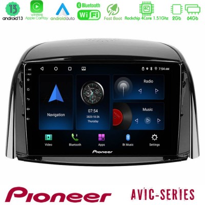 Pioneer AVIC 4Core Android13 2+64GB Renault Koleos 2007-2015 Navigation Multimedia Tablet 9