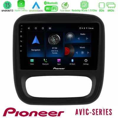Pioneer AVIC 4Core Android13 2+64GB Renault/Nissan/Opel/Fiat Navigation Multimedia Tablet 9