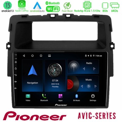 Pioneer AVIC 4Core Android13 2+64GB Renault/Nissan/Opel Navigation Multimedia Tablet 10