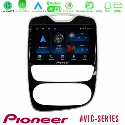 Pioneer AVIC 4Core Android13 2+64GB Renault Clio 2016-2019 Navigation Multimedia Tablet 10
