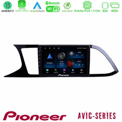 Pioneer AVIC 4Core Android13 2+64GB Seat Leon 2013 – 2019 Navigation Multimedia Tablet 9