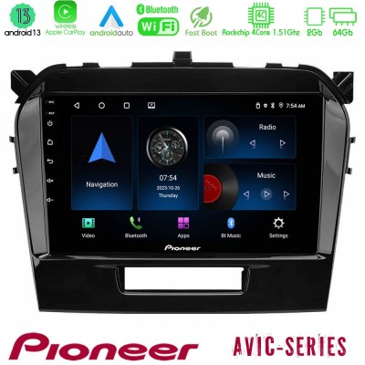 Pioneer AVIC 4Core Android13 2+64GB Suzuki Vitara 2015-2021 Navigation Multimedia Tablet 9