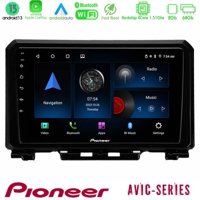 Pioneer AVIC 4Core Android13 2+64GB Suzuki Jimny 2018-2022 Navigation Multimedia Tablet 9