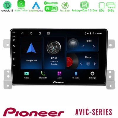 Pioneer AVIC 4Core Android13 2+64GB Suzuki Grand Vitara Navigation Multimedia Tablet 9