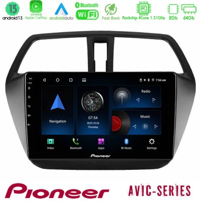 Pioneer AVIC 4Core Android13 2+64GB Suzuki SX4 S-Cross Navigation Multimedia Tablet 9