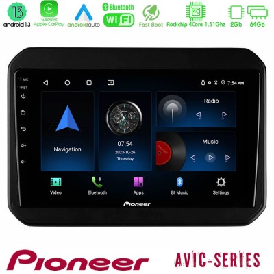 Pioneer AVIC 4Core Android13 2+64GB Suzuki Ignis Navigation Multimedia Tablet 9