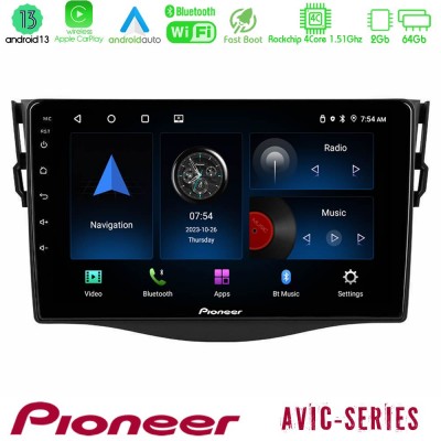 Pioneer AVIC 4Core Android13 2+64GB Toyota RAV4 Navigation Multimedia Tablet 9