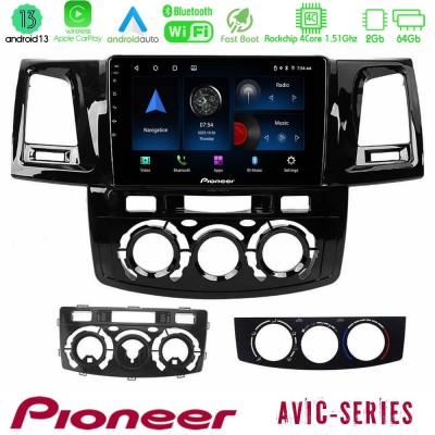 Pioneer AVIC 4Core Android13 2+64GB Toyota Hilux 2007-2011 Navigation Multimedia Tablet 9