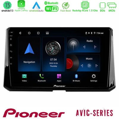Pioneer AVIC 4Core Android13 2+64GB Toyota Corolla 2019-2022 Navigation Multimedia Tablet 9