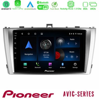 Pioneer AVIC 4Core Android13 2+64GB Toyota Avensis T27 Navigation Multimedia Tablet 9