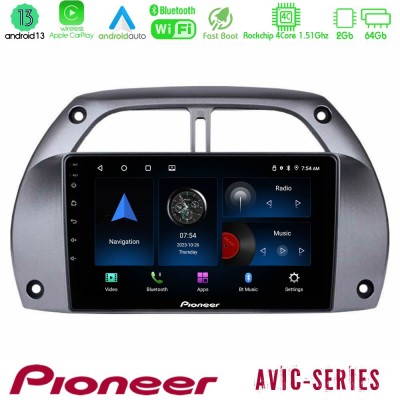 Pioneer AVIC 4Core Android13 2+64GB Toyota RAV4 2001 - 2006 Navigation Multimedia Tablet 9