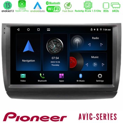 Pioneer AVIC 4Core Android13 2+64GB Toyota Prius 2004-2009 Navigation Multimedia Tablet 9
