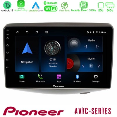 Pioneer AVIC 4Core Android13 2+64GB Toyota Yaris 1999 - 2006 Navigation Multimedia Tablet 9