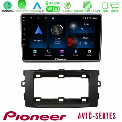 Pioneer AVIC 4Core Android13 2+64GB Toyota Auris 2013-2016 Navigation Multimedia Tablet 10
