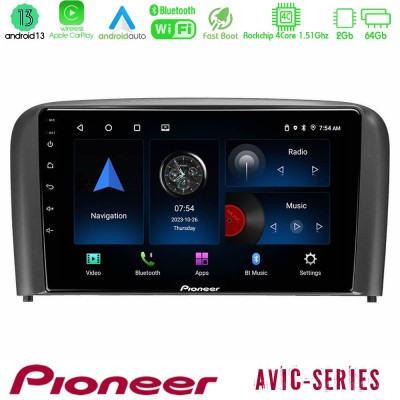 Pioneer AVIC 4Core Android13 2+64GB Volvo S80 1998-2006 Navigation Multimedia Tablet 9