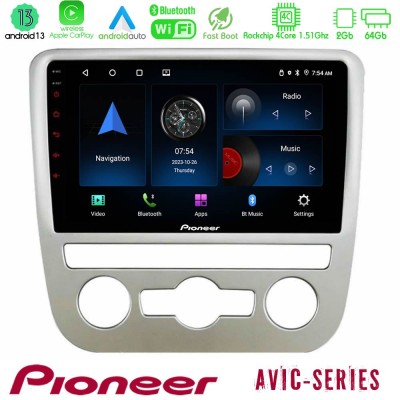Pioneer AVIC 4Core Android13 2+64GB VW Scirocco 2008 – 2014 Navigation Multimedia Tablet 9