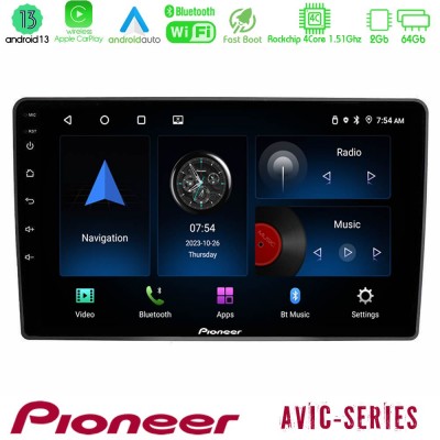 Pioneer AVIC 4Core Android13 2+64GB VW Passat Navigation Multimedia Tablet 9