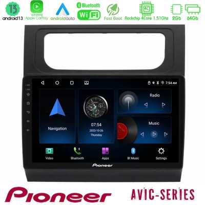 Pioneer AVIC 4Core Android13 2+64GB VW Touran 2011-2015 Navigation Multimedia Tablet 10