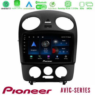 Pioneer AVIC 4Core Android13 2+64GB VW Beetle Navigation Multimedia Tablet 9