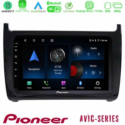 Pioneer AVIC 4Core Android13 2+64GB Vw Polo Navigation Multimedia Tablet 9