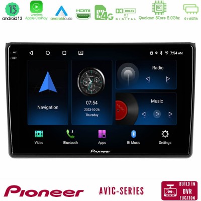 Pioneer AVIC 8Core Android13 4+64GB Audi A4 B7 Navigation Multimedia Tablet 9