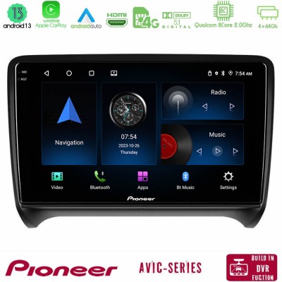 Pioneer AVIC 8Core Android13 4+64GB Audi TT B7 Navigation Multimedia Tablet 9