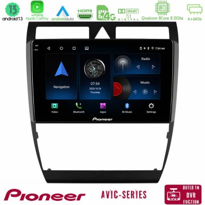 Pioneer AVIC 8Core Android13 4+64GB Audi A6 (C5) 1997-2004 Navigation Multimedia Tablet 9