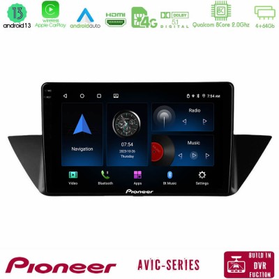 Pioneer AVIC 8Core Android13 4+64GB BMW Χ1 E84 Navigation Multimedia Tablet 10