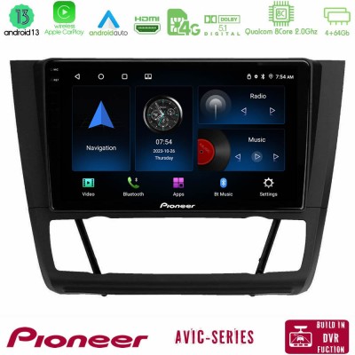 Pioneer AVIC 8Core Android13 4+64GB BMW 1Series E81/E82/E87/E88 (AUTO A/C) Navigation Multimedia Tablet 9