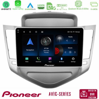 Pioneer AVIC 8Core Android13 4+64GB Chevrolet Cruze 2009-2012 Navigation Multimedia Tablet 9