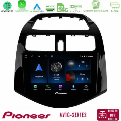 Pioneer AVIC 8Core Android13 4+64GB Chevrolet Spark 2009-2015 Navigation Multimedia Tablet 9