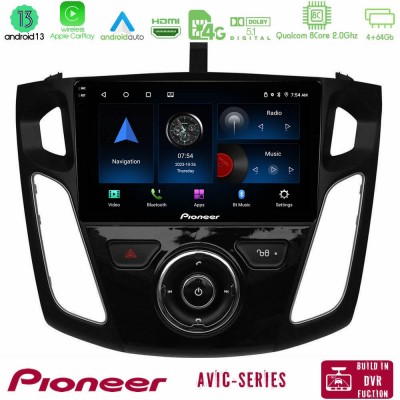 Pioneer AVIC 8Core Android13 4+64GB Ford Focus 2012-2018 Navigation Multimedia Tablet 9