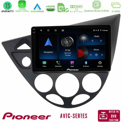 Pioneer AVIC 8Core Android13 4+64GB Ford Focus 1999-2004 Navigation Multimedia Tablet 9
