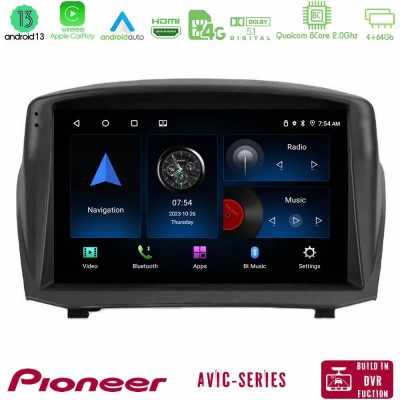Pioneer AVIC 8Core Android13 4+64GB Ford Fiesta 2008-2012 Navigation Multimedia Tablet 9