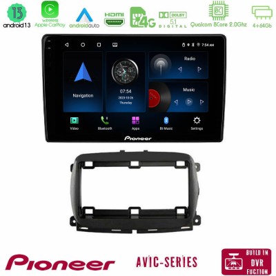 Pioneer AVIC 8Core Android13 4+64GB  Fiat 500 2016> Navigation Multimedia Tablet 9