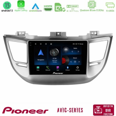 Pioneer AVIC 8Core Android13 4+64GB Hyundai Tucson 2015-2018 Navigation Multimedia Tablet 9