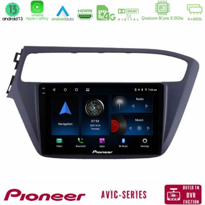 Pioneer AVIC 8Core Android13 4+64GB Hyundai i20 Navigation Multimedia Tablet 9
