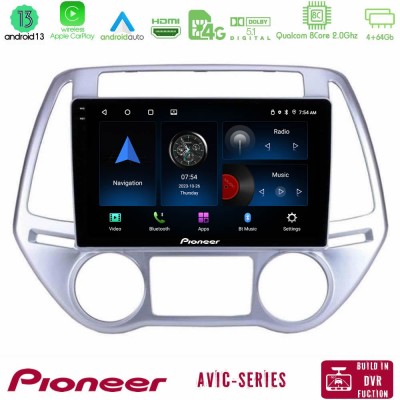 Pioneer AVIC 8Core Android13 4+64GB Hyundai i20 2012-2014 Navigation Multimedia Tablet 9
