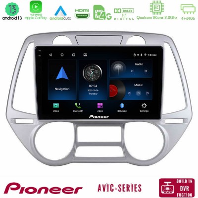 Pioneer AVIC 8Core Android13 4+64GB Hyundai i20 2009-2012 Auto A/C Navigation Multimedia Tablet 9