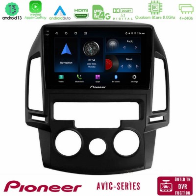 Pioneer AVIC 8Core Android13 4+64GB Hyundai i30 2007-2012 Manual A/C Navigation Multimedia Tablet 9