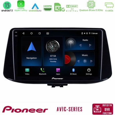 Pioneer AVIC 8Core Android13 4+64GB Hyundai i30 Navigation Multimedia Tablet 9