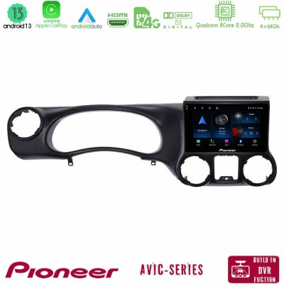 Pioneer AVIC 8Core Android13 4+64GB Jeep Wrangler 2011-2014 Navigation Multimedia Tablet 9