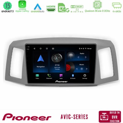 Pioneer AVIC 8Core Android13 4+64GB Jeep Grand Cherokee 2005-2007 Navigation Multimedia Tablet 10